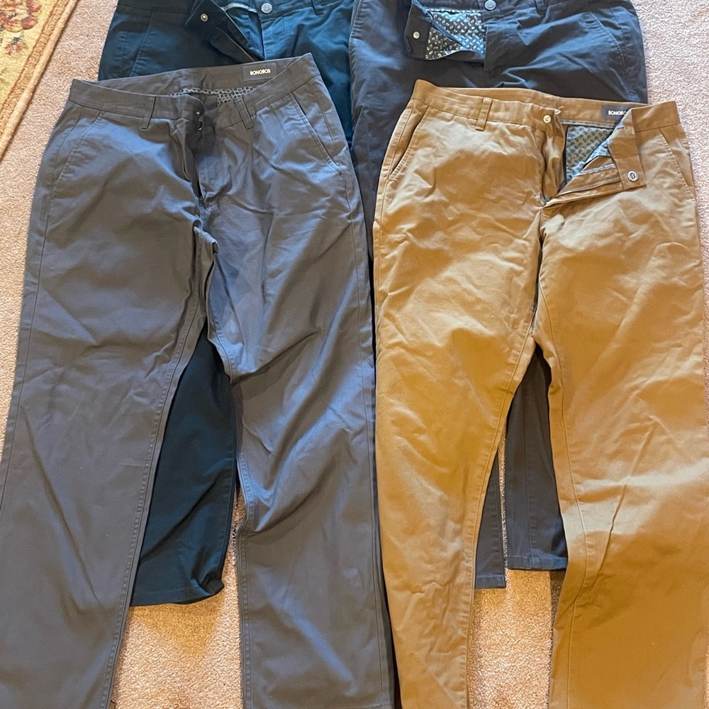 4 pairs of Bonobos Men's Chinos - 33/30